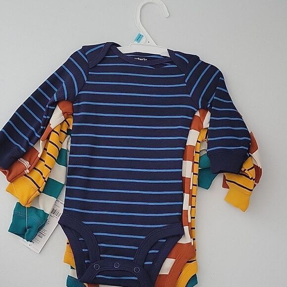 NWT Carter's Long Sleeve 4pc Bodysuit 6 months - Picture 2 of 7